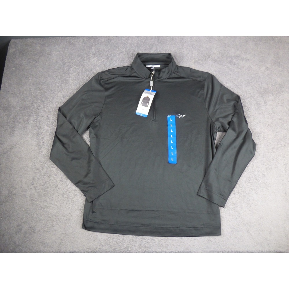 Greg Norman ML75 Mens Black Quarter Zip Pullover Micro Fleece Lined Large New
